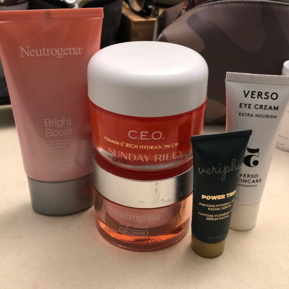 Skincare Lot- Neutrogena, Sunday Riley, Verso